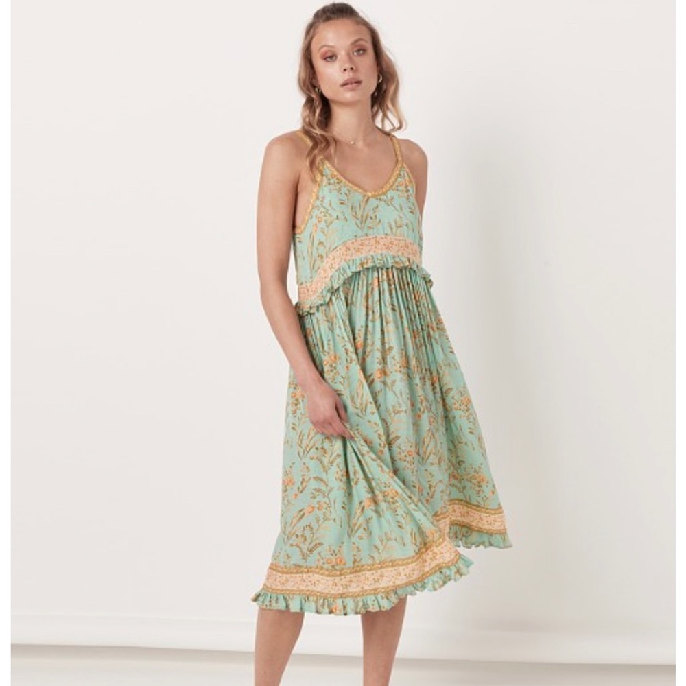 Reserved for Size Swap NWT- Spell Masie Strappy Dress in Turquoise- XXS